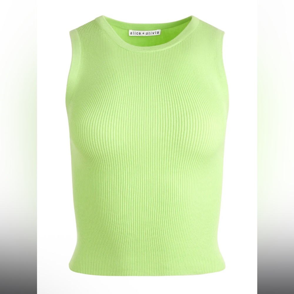 Tonita tank top by Alice + Olivia. Lime 🍋‍🟩 .